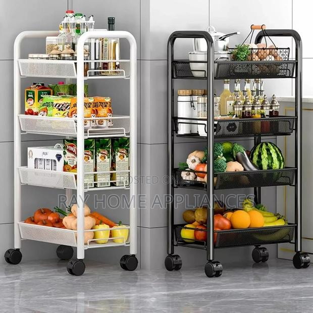 4 Layer Multifunctional Mesh Design Storage Trolley - main view