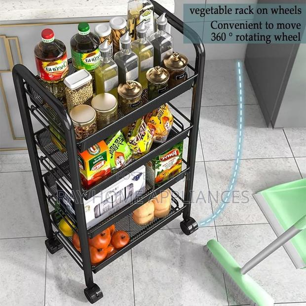 4 Layer Multifunctional Mesh Design Storage Trolley - thumbnail 2