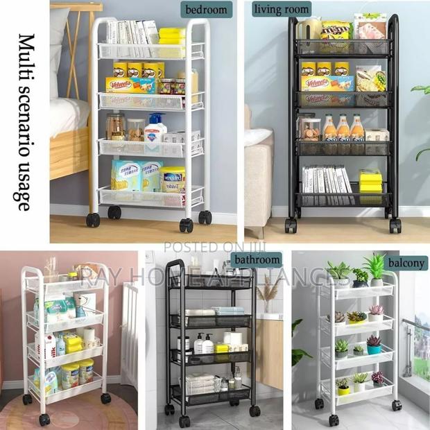 4 Layer Multifunctional Mesh Design Storage Trolley - thumbnail 4