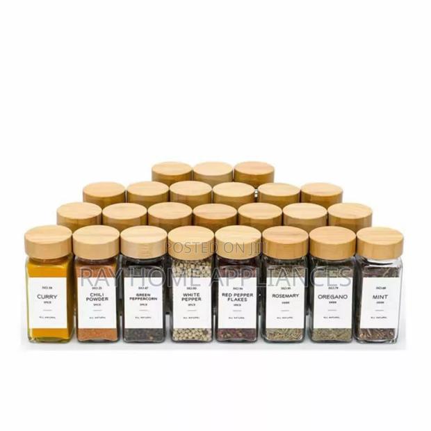 29 PCS Set Glass Storage Jars With Bamboo Lid 120ml - thumbnail 2