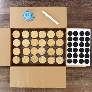 29 PCS Set Glass Storage Jars With Bamboo Lid 120ml