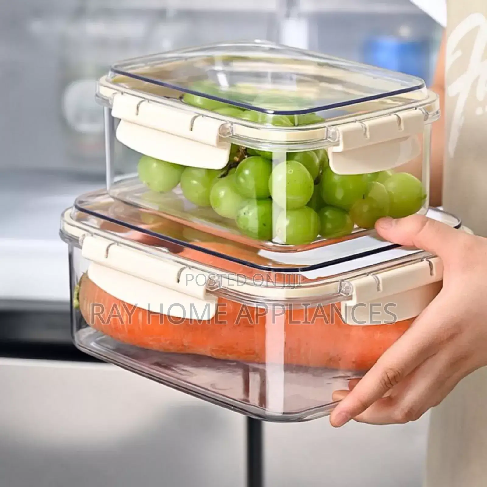 Airtight Clip Lock Lids Food Storage Size 450ml,800ml,1100ml 1500ml
