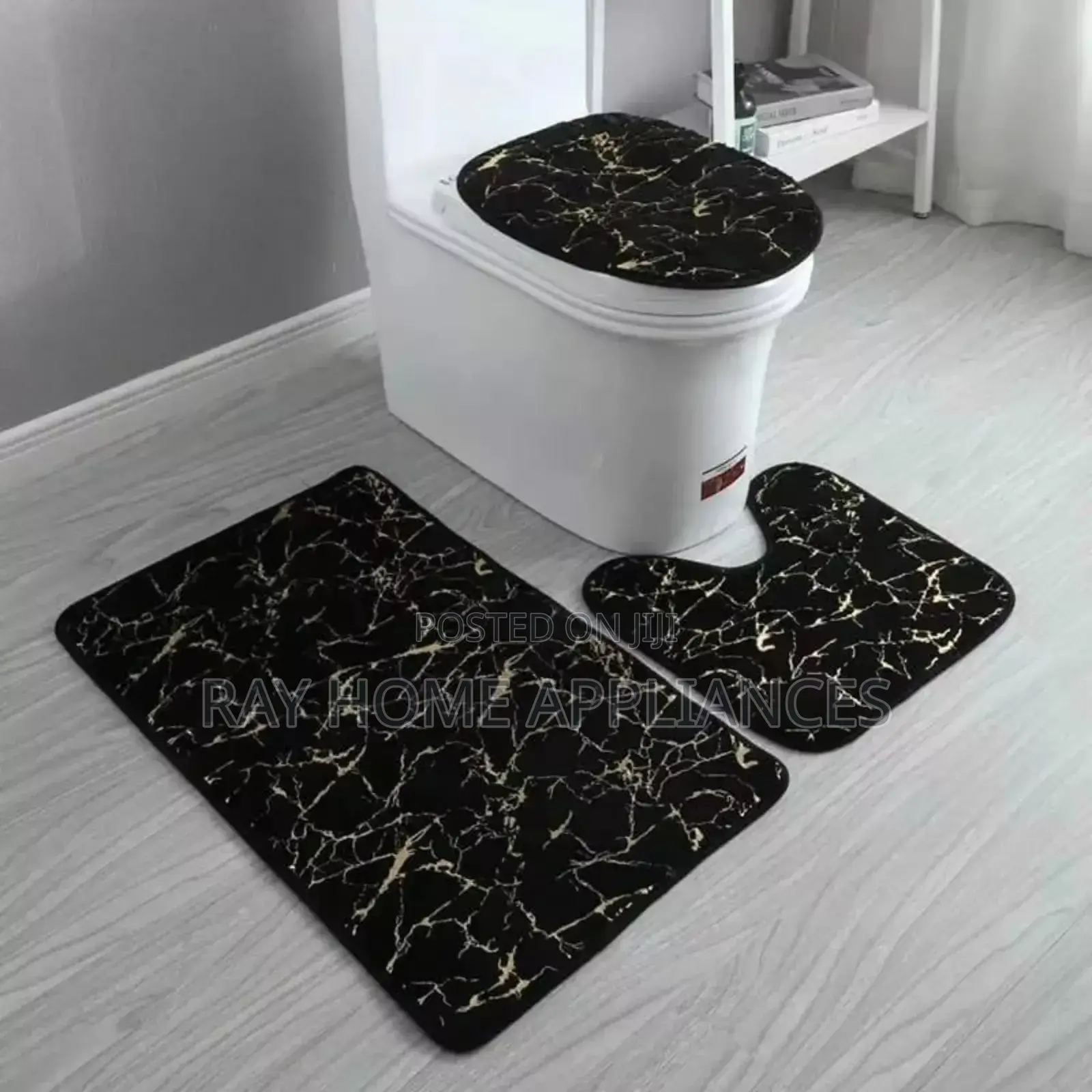 Marble Anti-Slip Pattern 3pcs Bathroom Mats