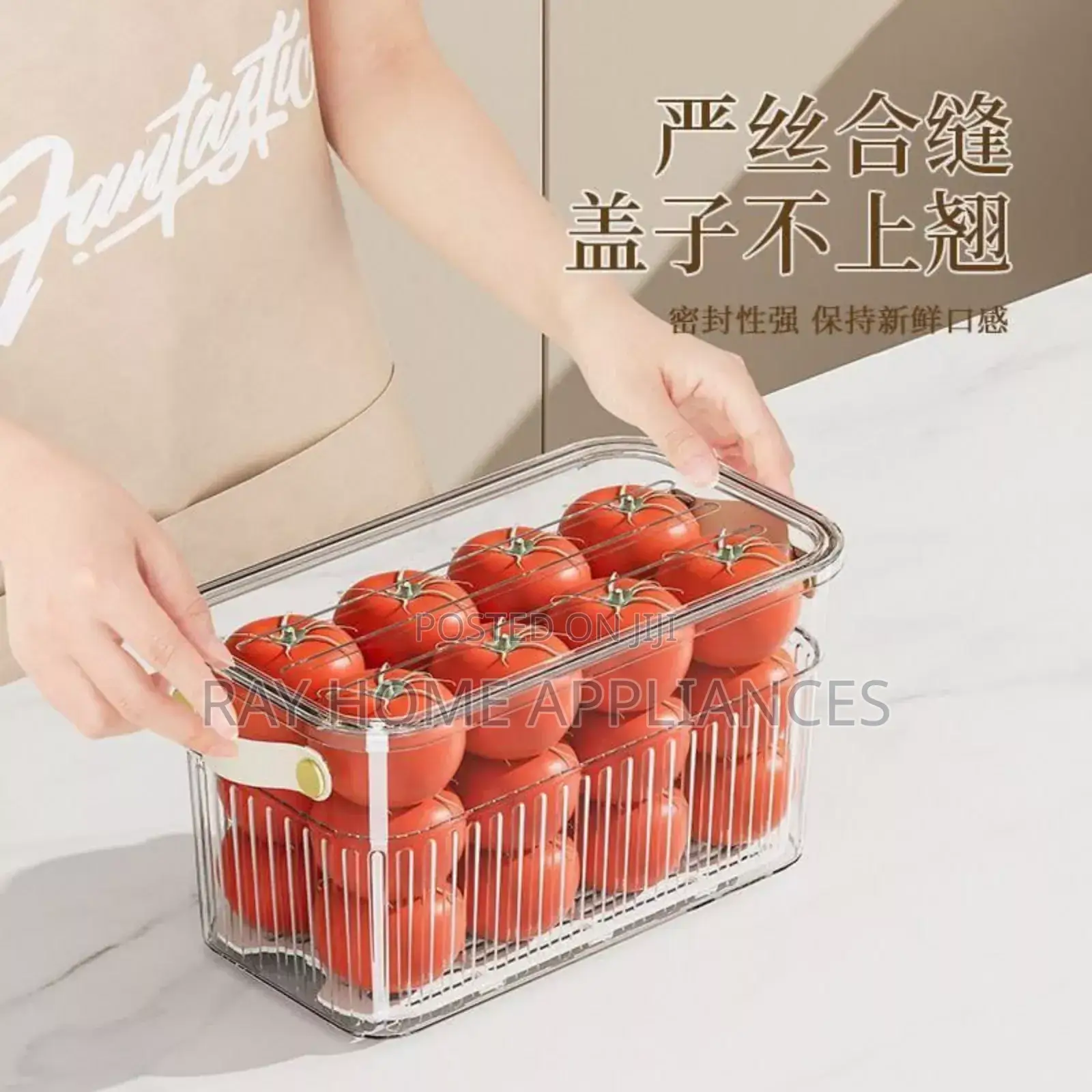 Stackable Acrylic Fridge Containers Size: 28*16*14*15cm