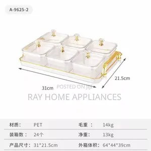 Dessert Snack Set of 7 Tray Size: 31*21*2.4cm* Bowl Size: 9*9*6cm