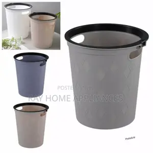 Round Faux Material Dustbin Size: 26.5cm for Office, Home Etc Use