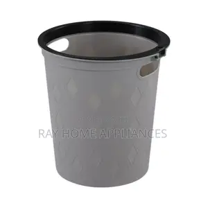 Round Faux Material Dustbin Size: 26.5cm for Office, Home Etc Use