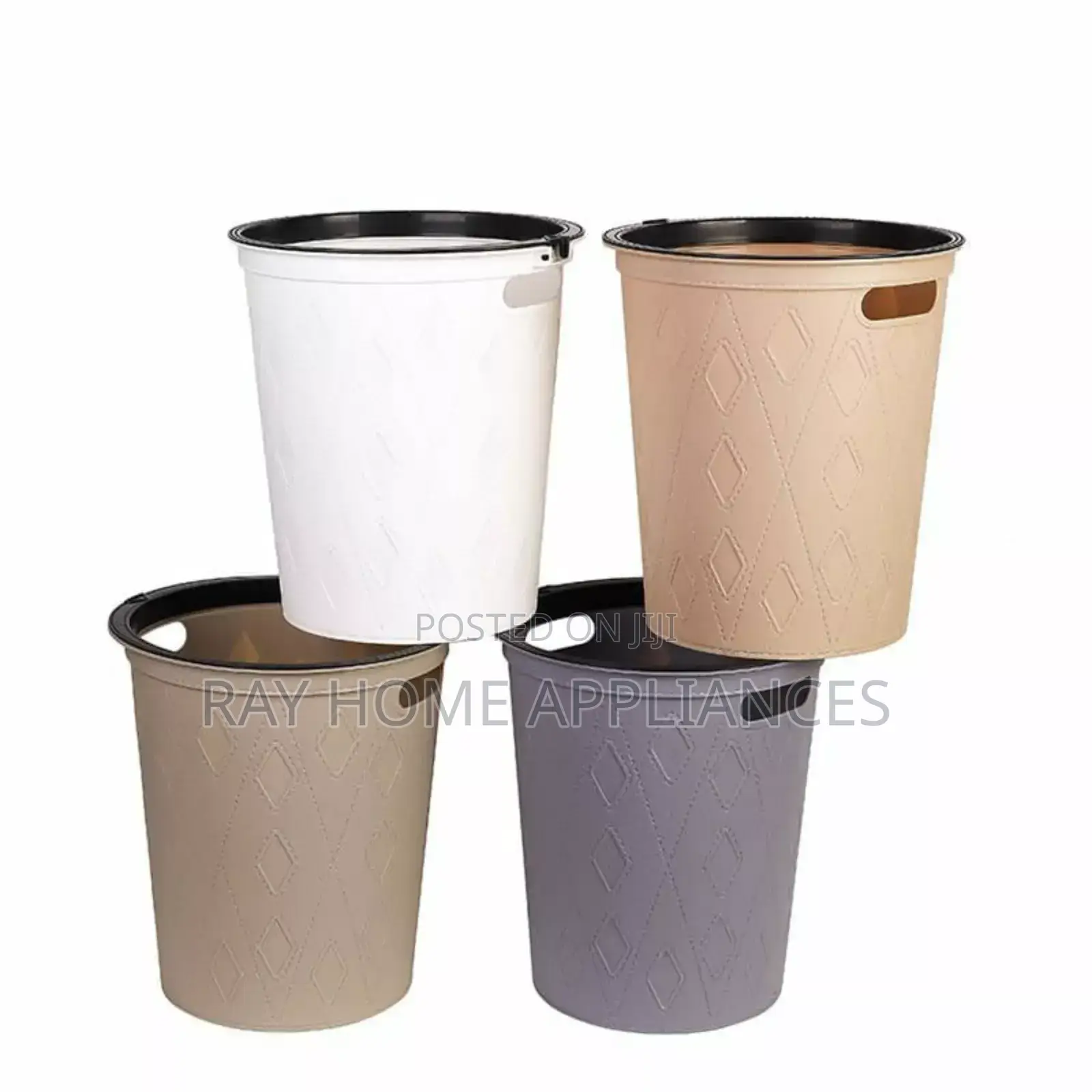 Round Faux Material Dustbin Size: 26.5cm for Office, Home Etc Use