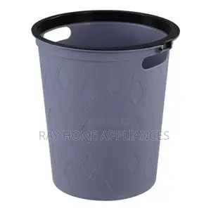 Round Faux Material Dustbin Size: 26.5cm for Office, Home Etc Use