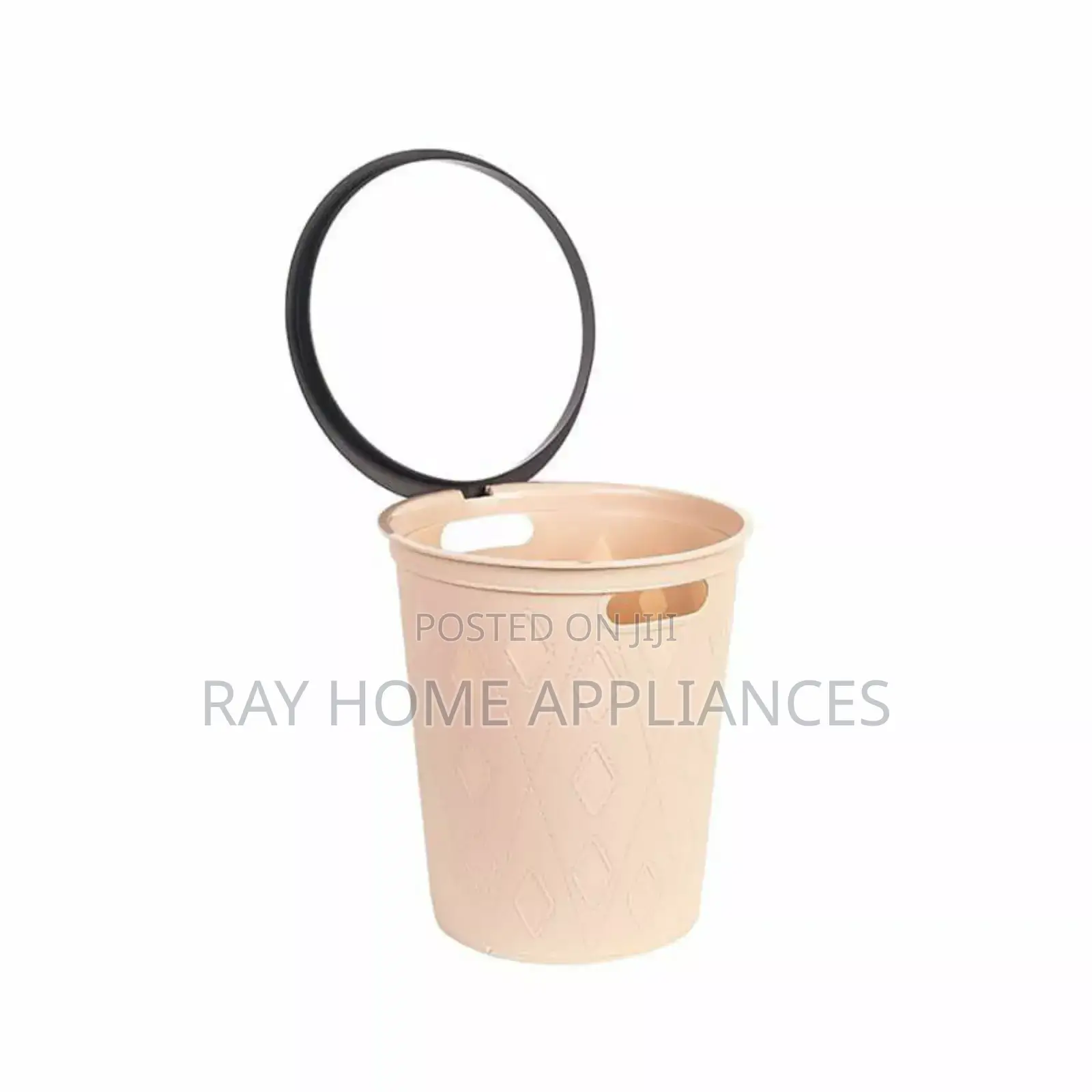 Round Faux Material Dustbin Size: 26.5cm for Office, Home Etc Use