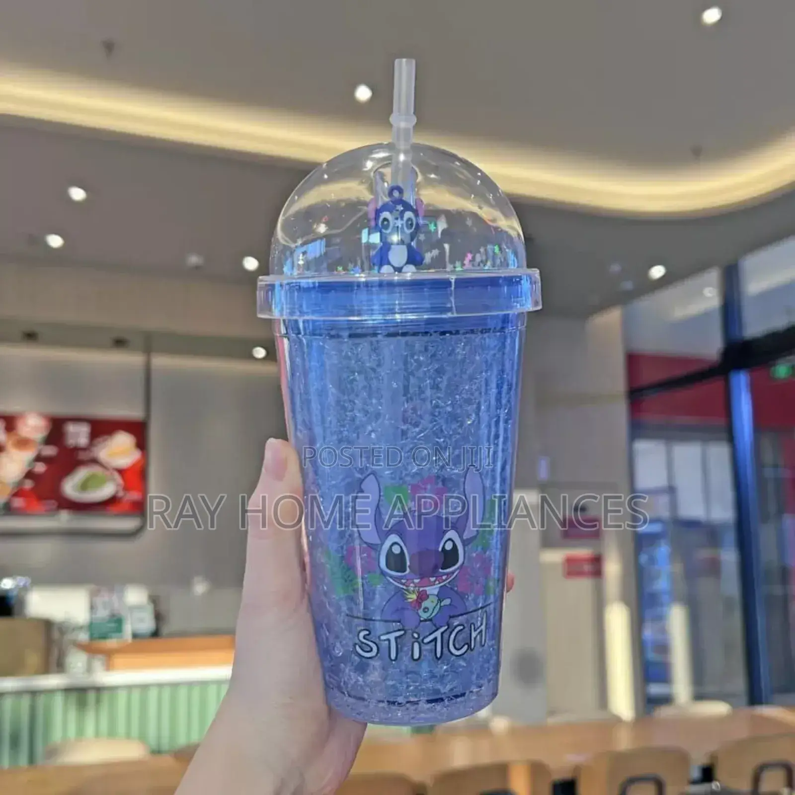 Stitch Straw Frosted Cups Capacity 450ml Light and Portable