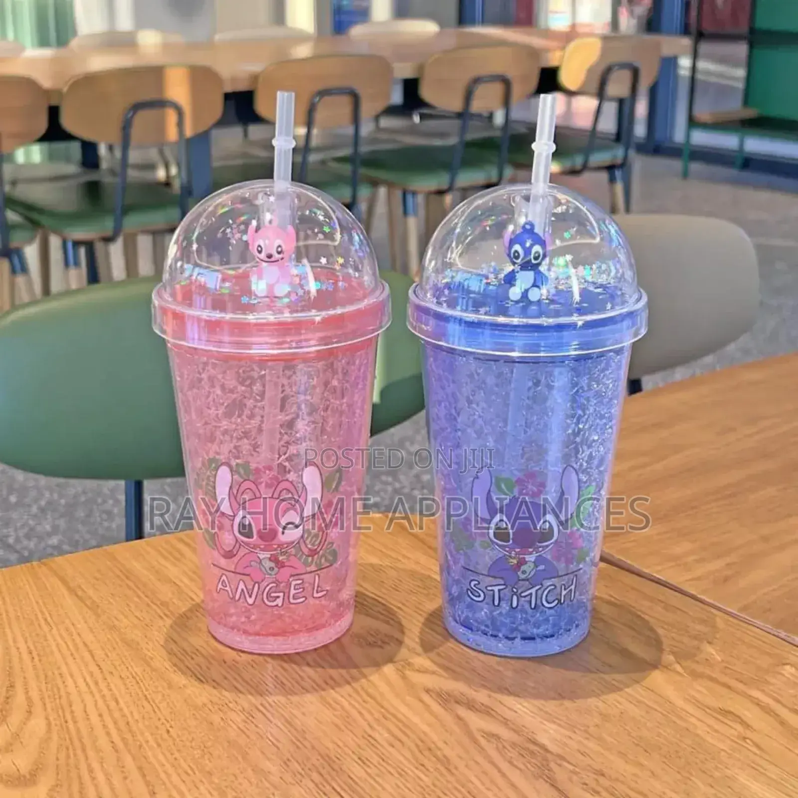 Stitch Straw Frosted Cups Capacity 450ml Light and Portable