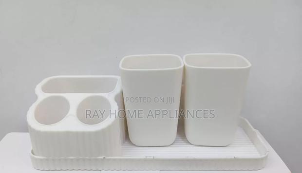 Wall Mounted Luxurious Toothbrush/Toothbrush Holder With Two Cups