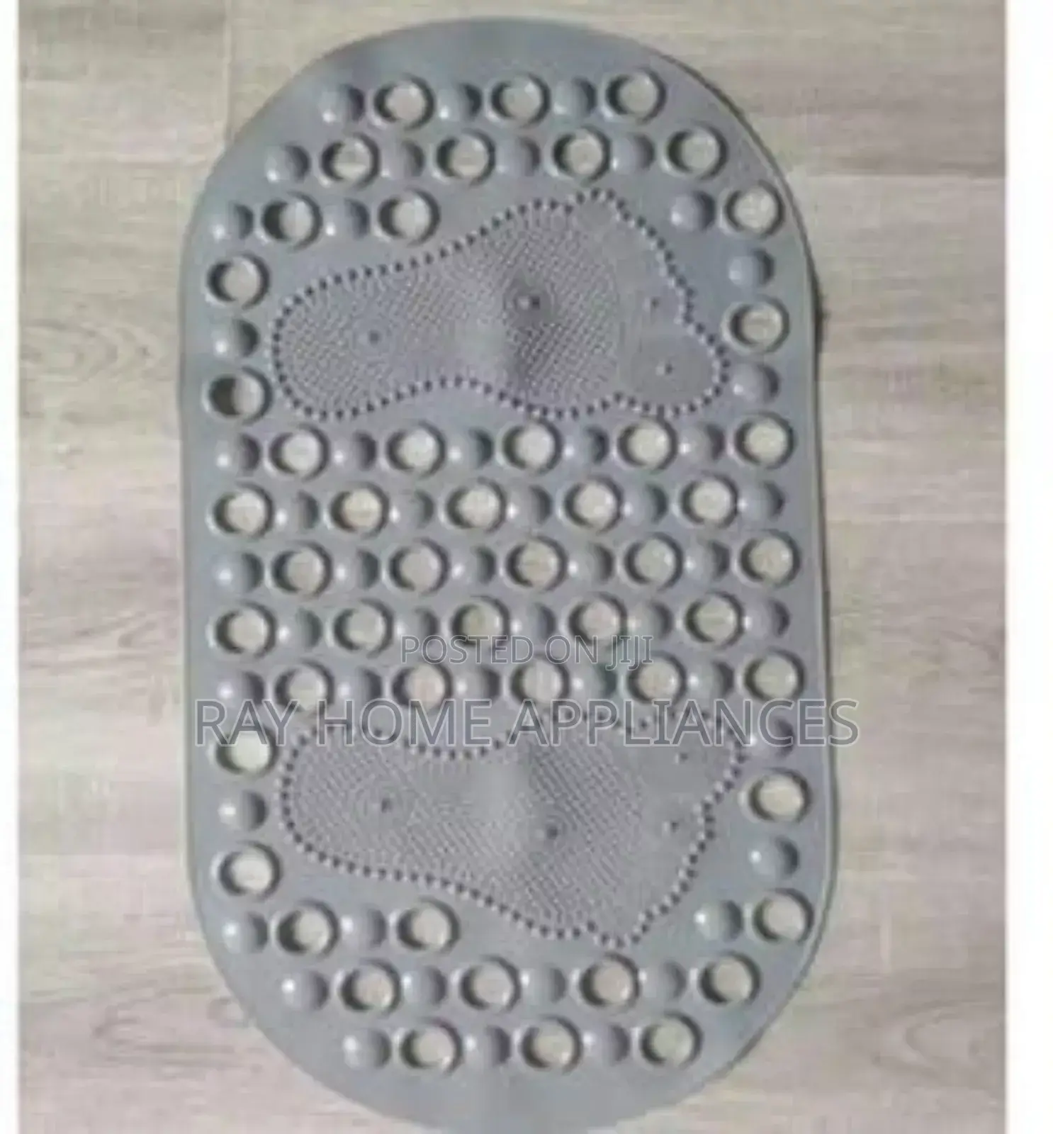 Bathroom Antislip Mat With Footprints 65x35cmgrey, White and Beige