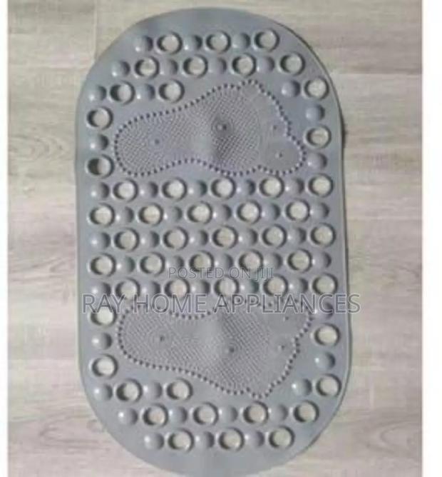 Bathroom Antislip Mat With Footprints 65x35cmgrey, White and Beige - thumbnail 3