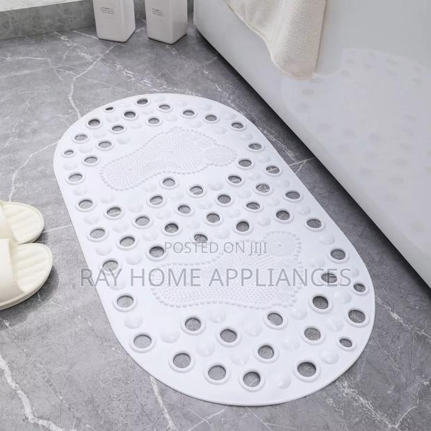 Bathroom Antislip Mat With Footprints 65x35cmgrey, White and Beige - thumbnail 4