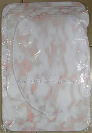 3 Pieces Marble Pattern Bathroom Mats
