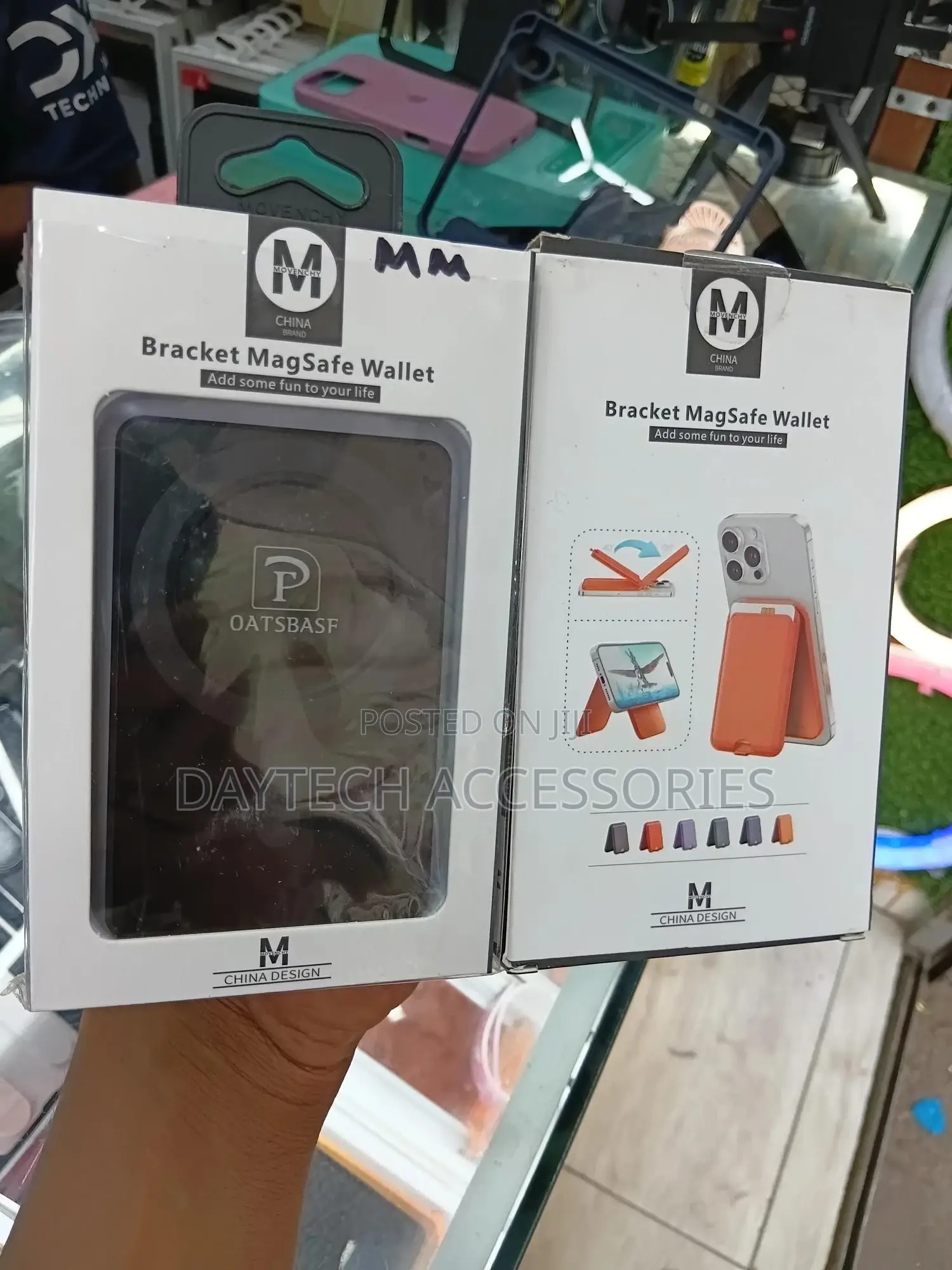 Magnetic Slim Wallet With Stand for iPhone.