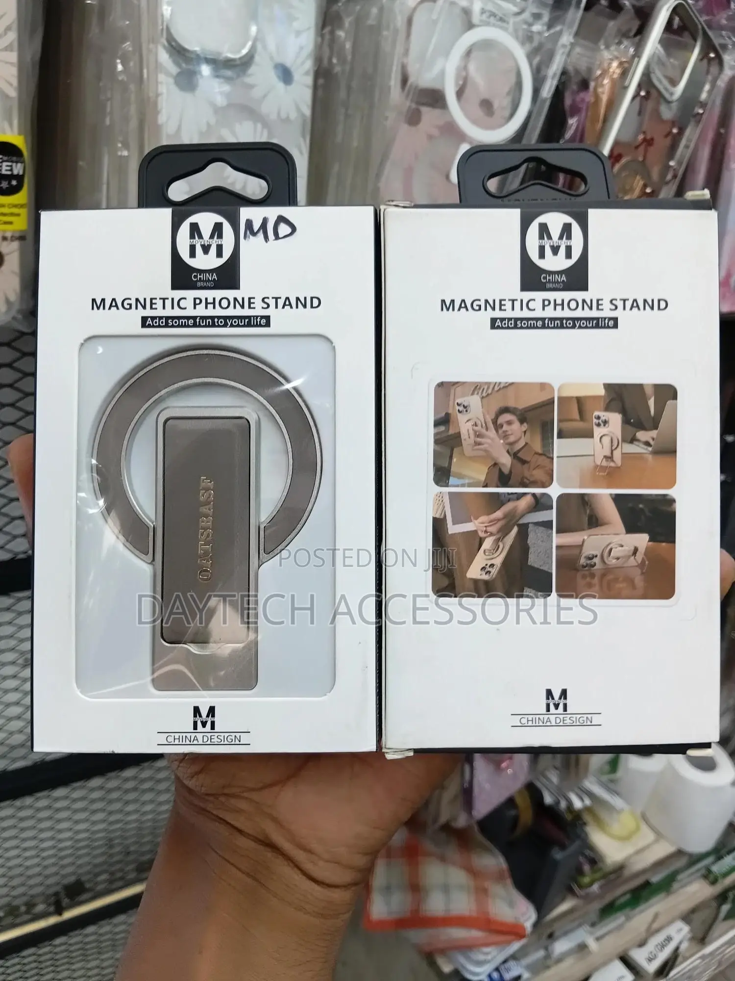 Magnetic Phone Stand for Desk Cell Phone Holder Adjustable