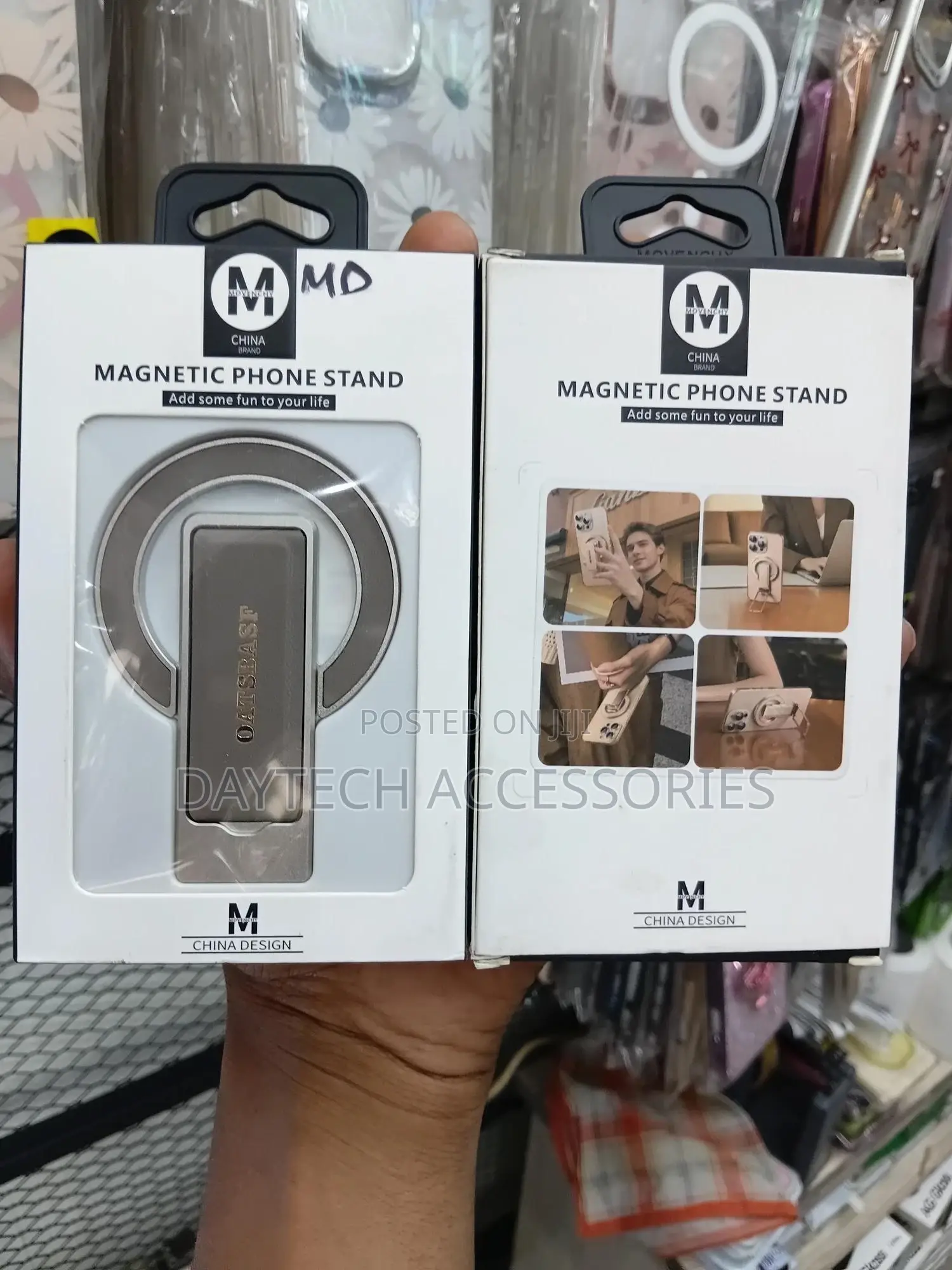 Magnetic Phone Stand for Desk Cell Phone Holder Adjustable