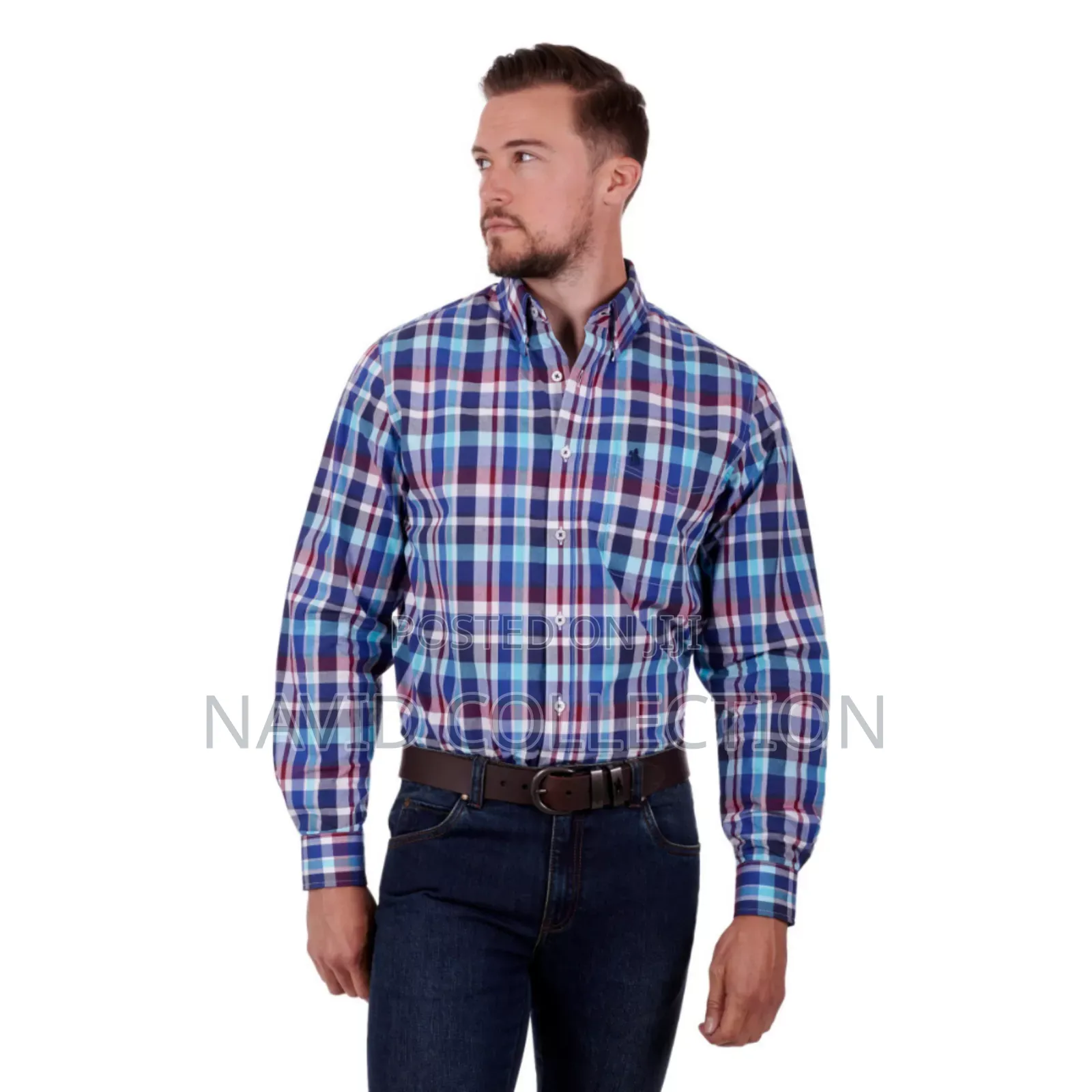 Men's Long Sleeved Checked Shirts