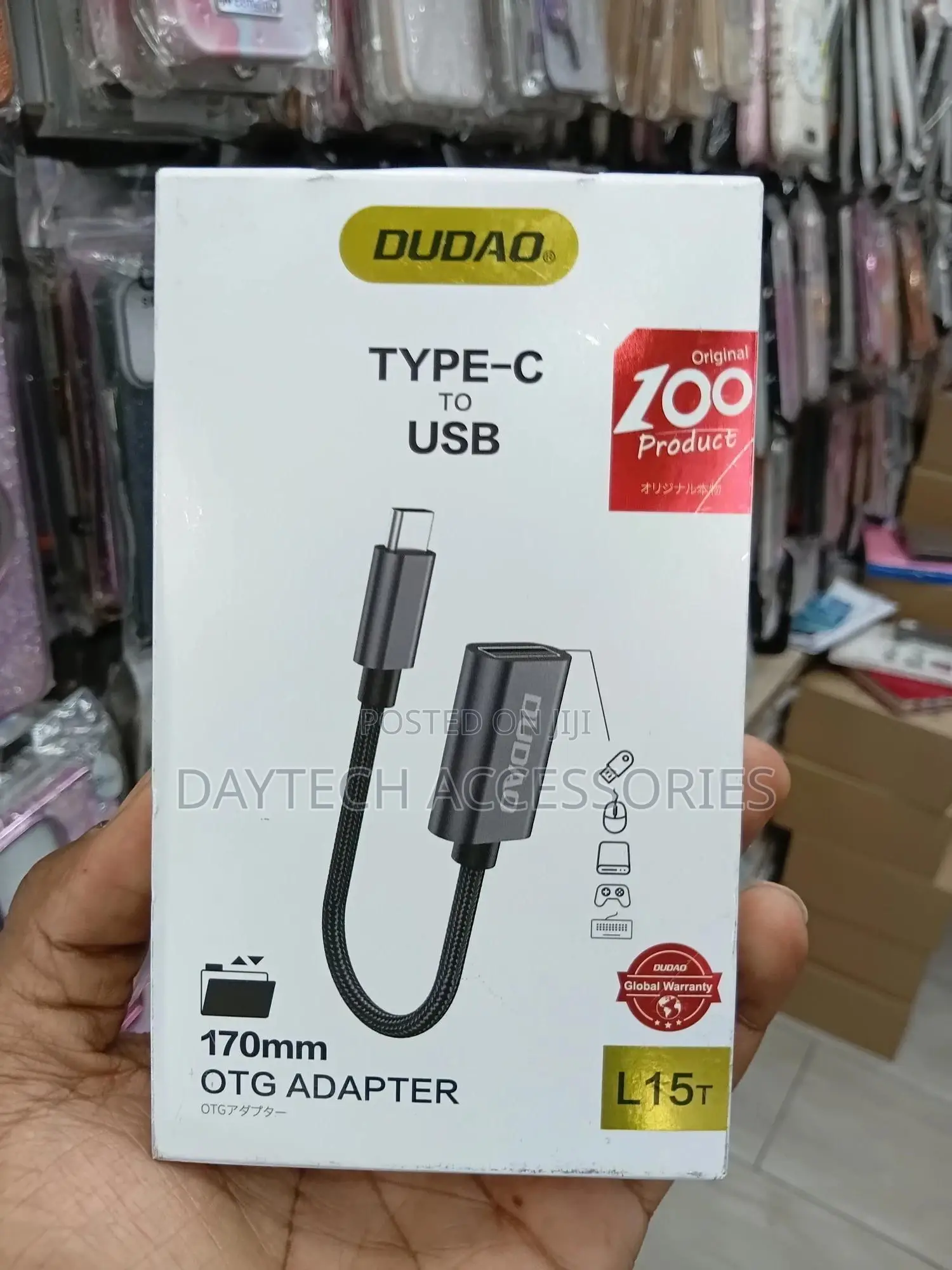 Dudao L15t - Type C to Usb 2.0 Adapter Grey