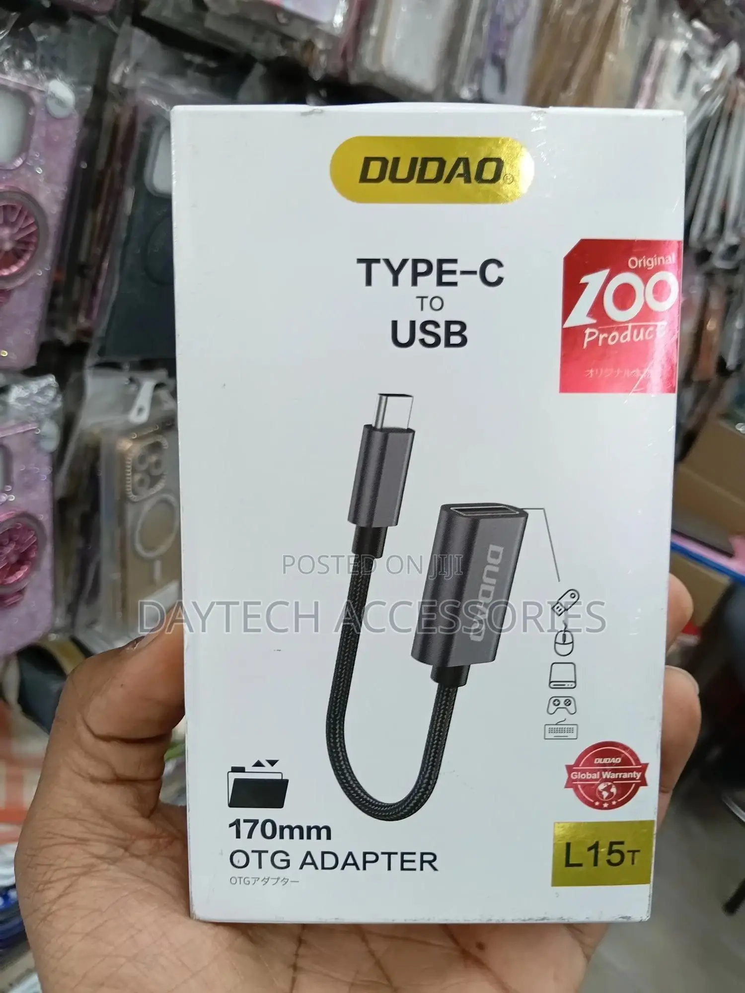 Dudao L15t - Type C to Usb 2.0 Adapter Grey