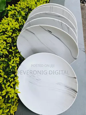 Grey Patches Dinner Plates