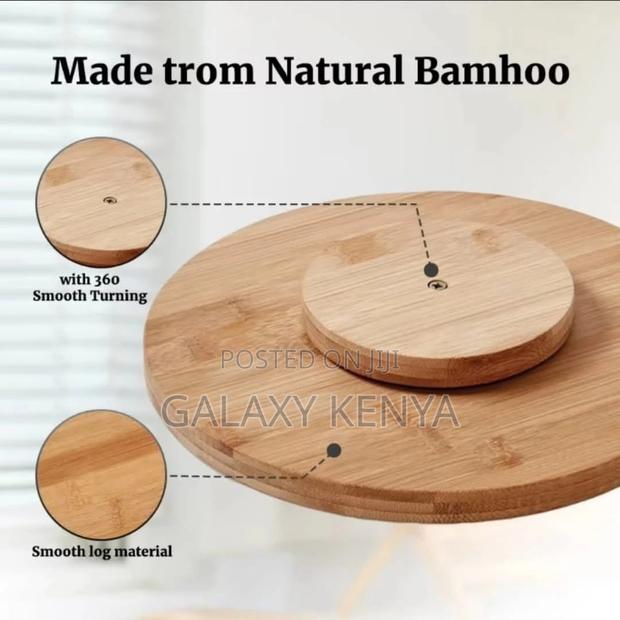Single Layer Bamboo Rotating Spice Rack/Lazy Susan - thumbnail 2