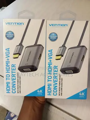 Vention Hdmi to Hdmi+Vga Converter 0.15m Gray Metal Type (Afvhb)