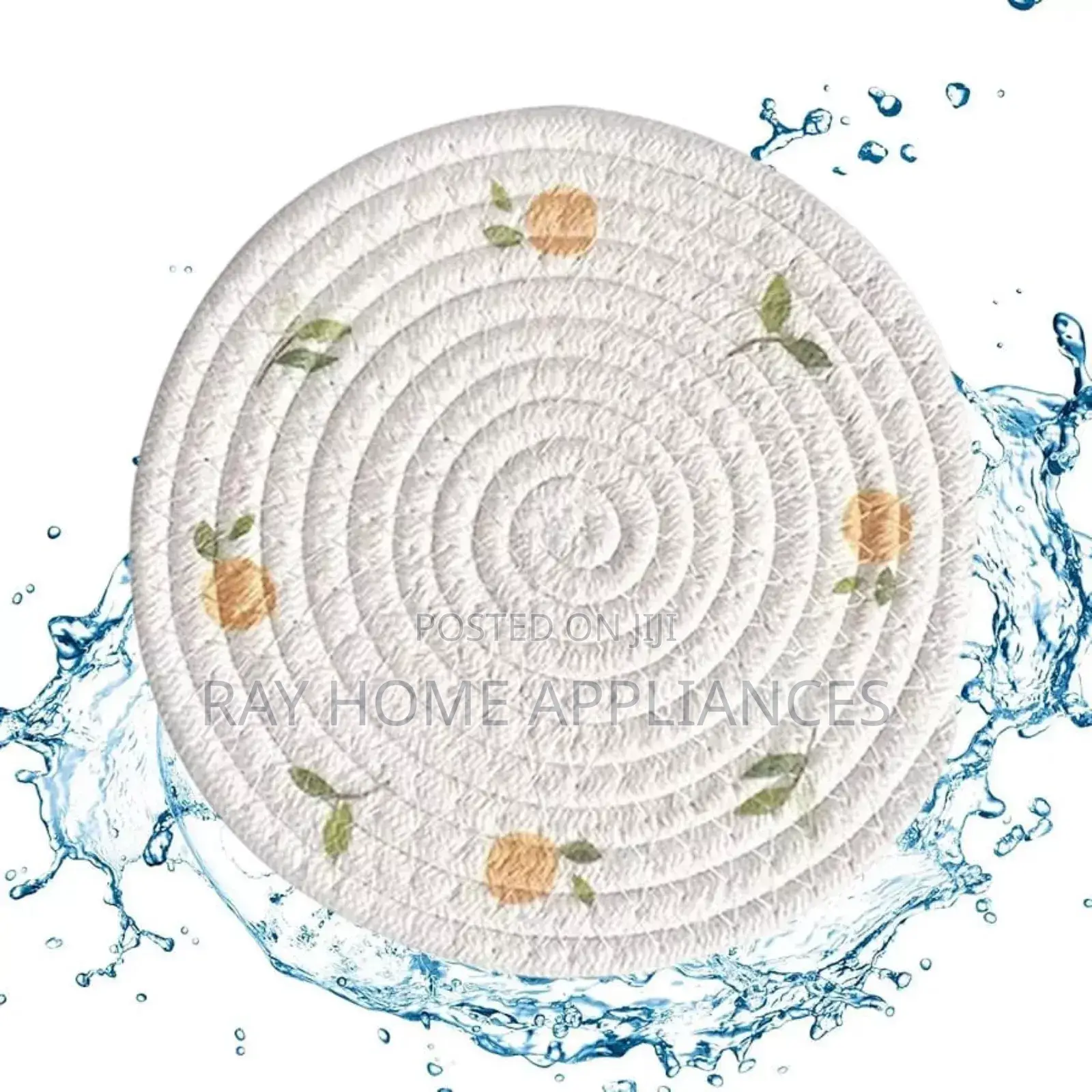 Woven Place Mats 2pcs Material Wooden
 Non-Slip Coaster Set Size 18cm