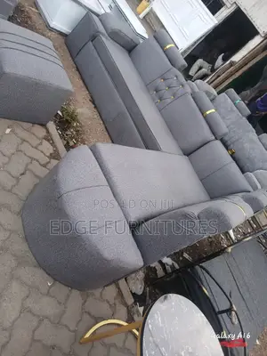 Quality Grey Corner Shaped Sofa Set