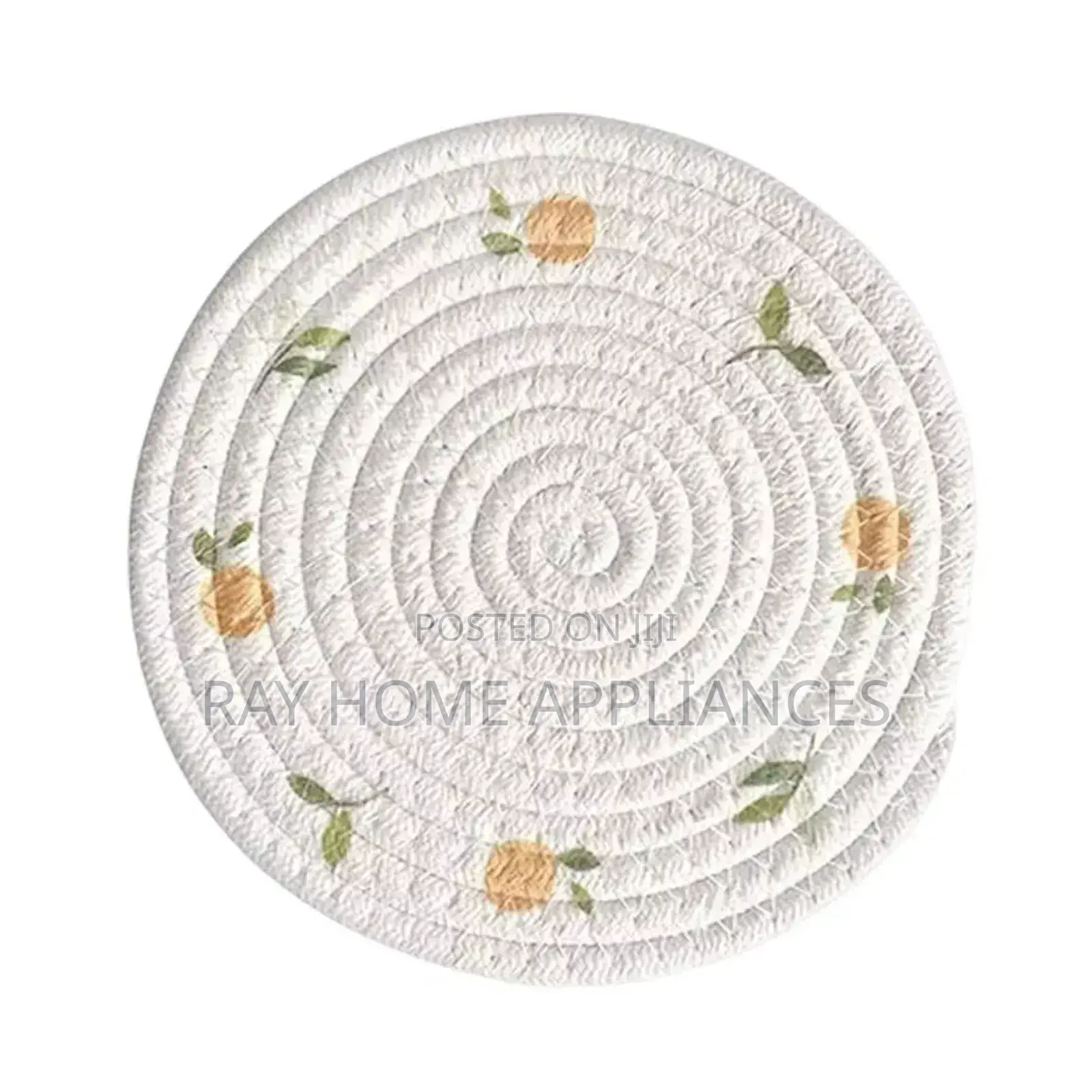 Woven Place Mats 2pcs Material Wooden
 Non-Slip Coaster Set Size 18cm