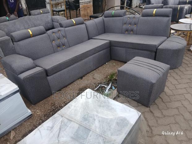 Dark Grey Six Seater L for Sale - main view
