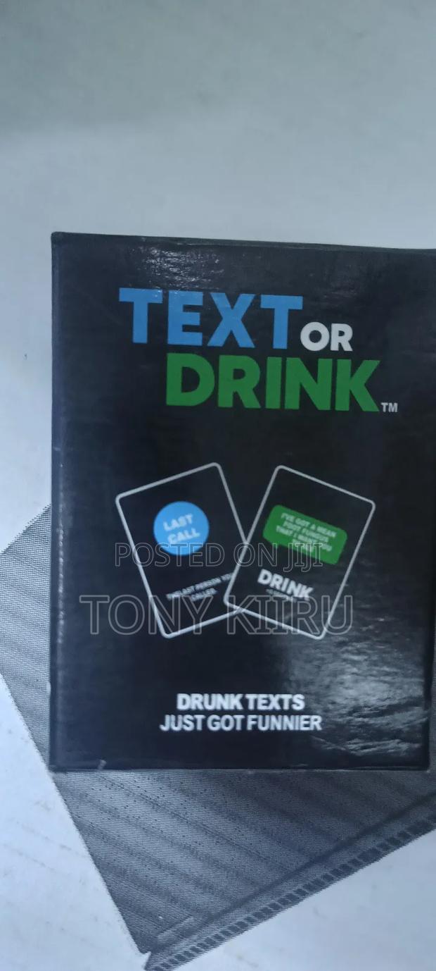 Text or Drink Card Game - main view