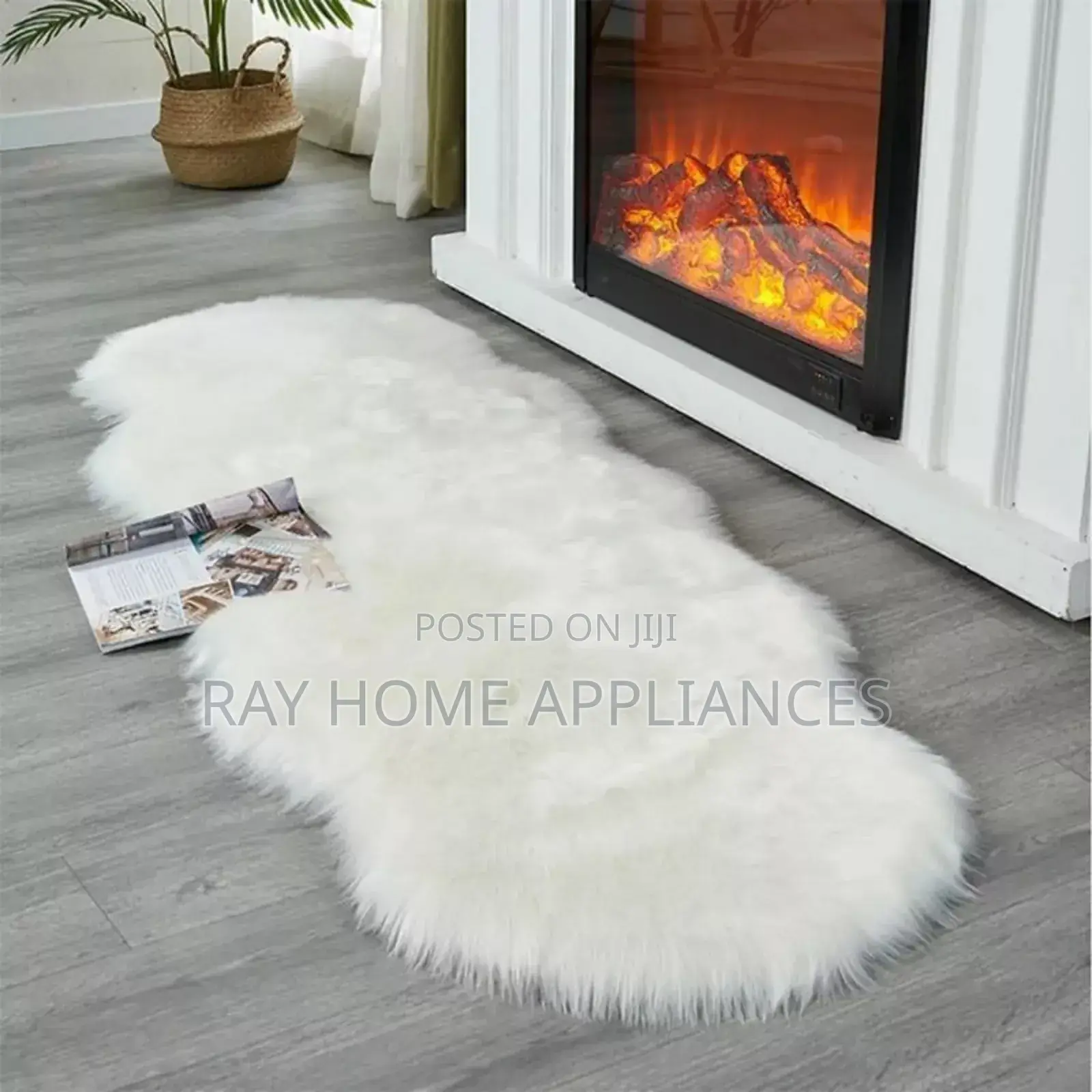 Faux Fur Indoor Rug Bedroom Floor, Sofa Living Room Size: 60 X 90 Cm