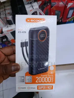 X-Scoot Xs-419 Power Bank, 20000mah Capacity and Super Fast Charging