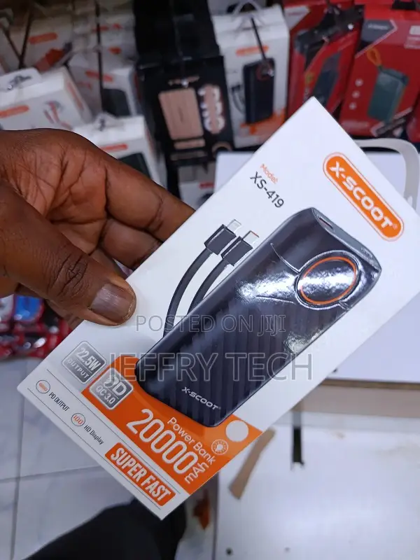 X-Scoot Xs-419 Power Bank, 20000mah Capacity and Super Fast Charging