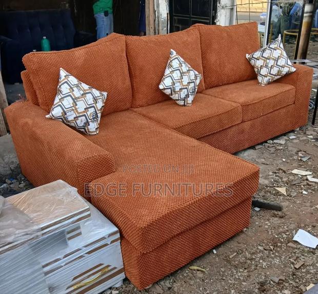 Springed Cushioned L Shaped Sofa Made by Order - main view