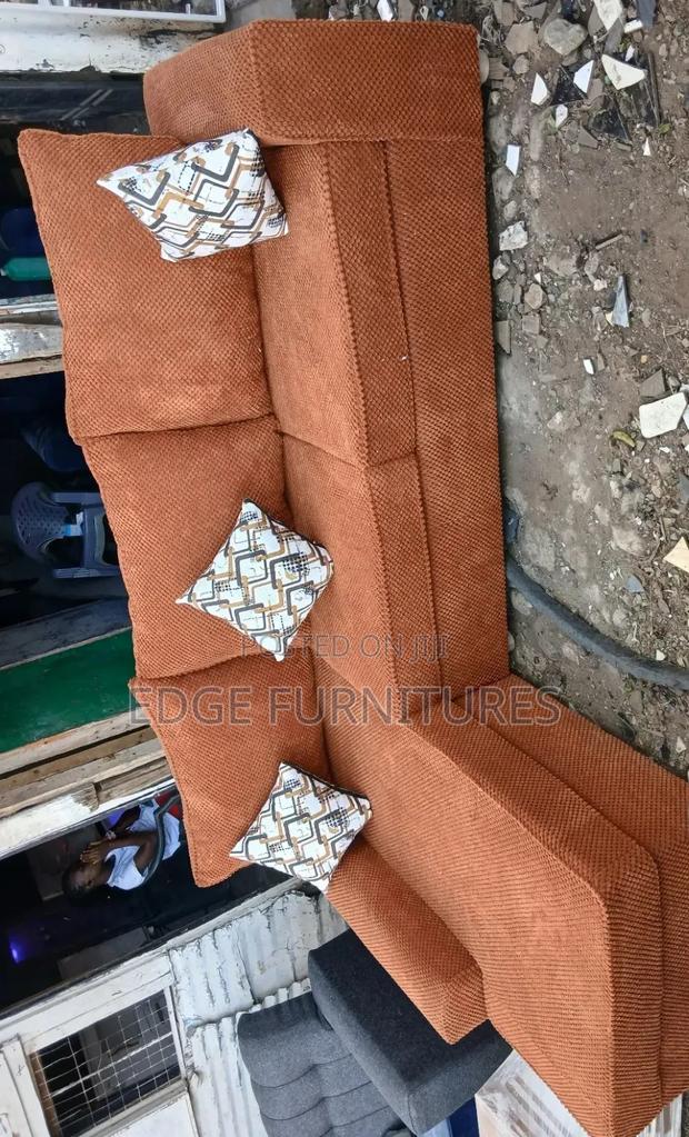 Springed Cushioned L Shaped Sofa Made by Order - thumbnail 2