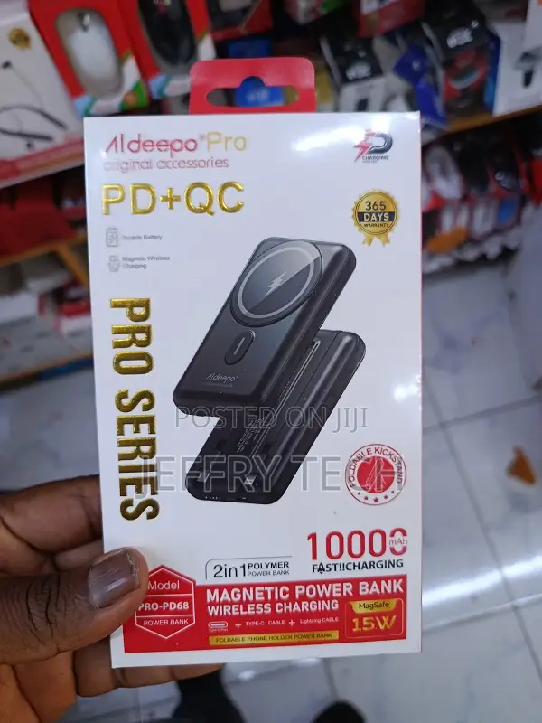 Aldeepo Pro Magnetic Wireless Power Bank, Model Capacity 10,000mah