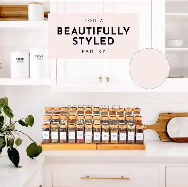 29pcs Set Glass Storage Spice Jars With Bamboo Lid - thumbnail 3