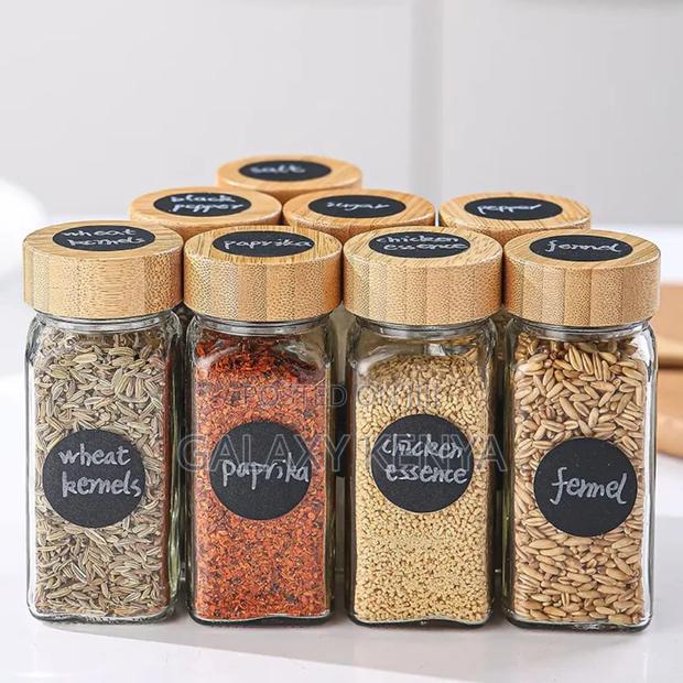 29pcs Set Glass Storage Spice Jars With Bamboo Lid - thumbnail 4