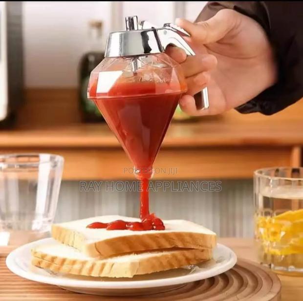 Diamond Shaped Acrylic Honey Dispenser Capacity 200ml - thumbnail 2