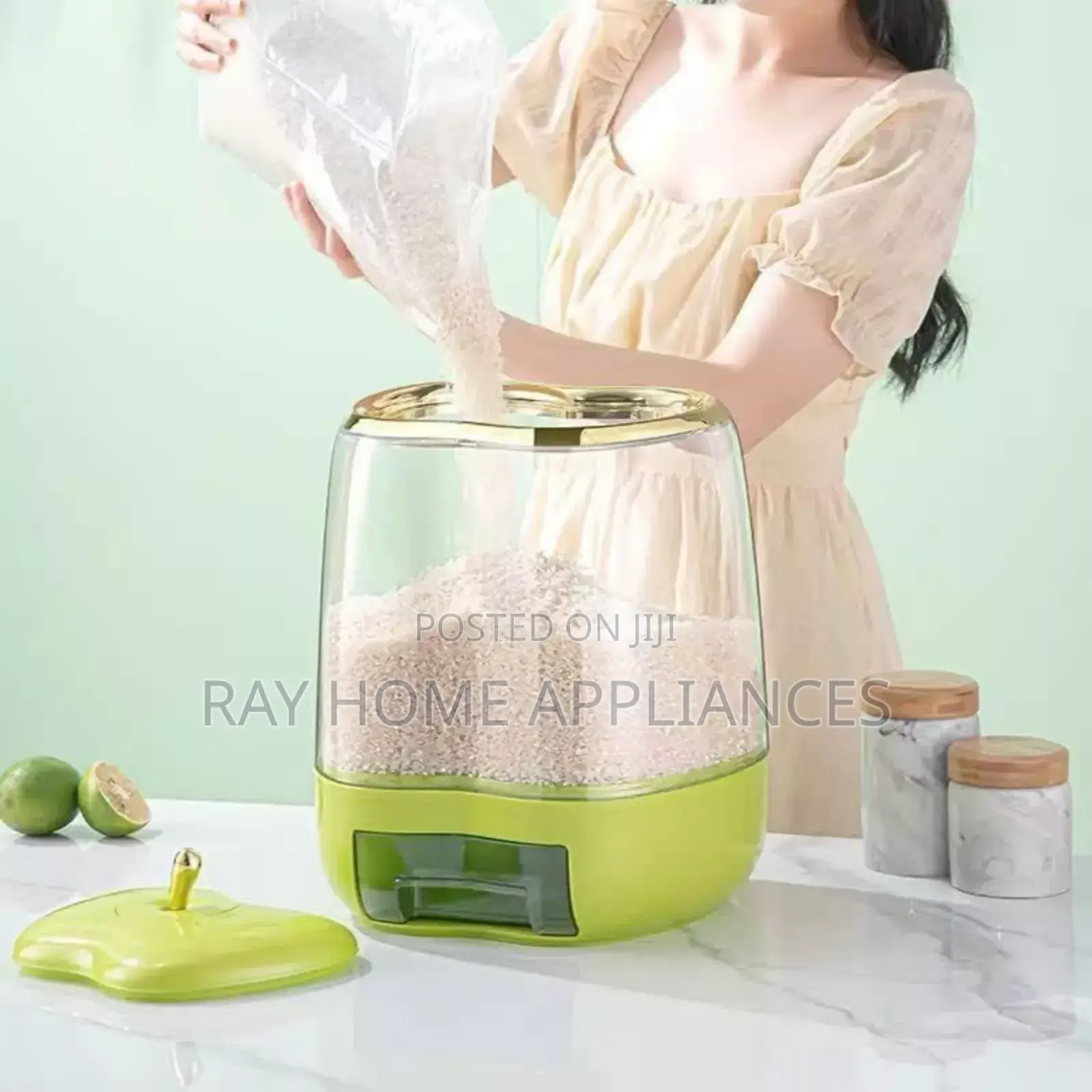 Apple Shape Rice Dispenser Capacity 10kg Dimensions 15l X 12w X 10h Cm