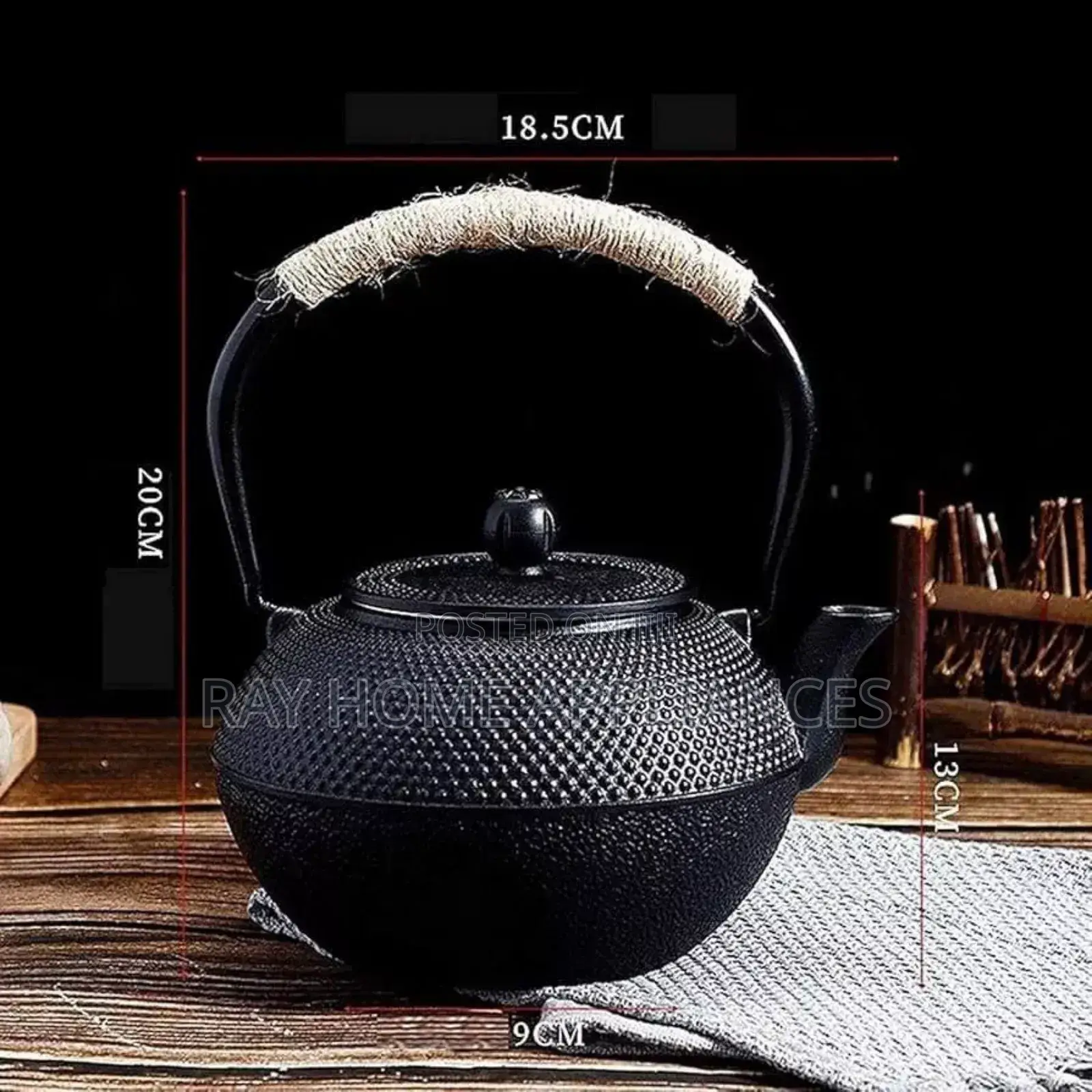 Japanese Style Cast Iron Teapot With Infuser Capacity 1.2litres
