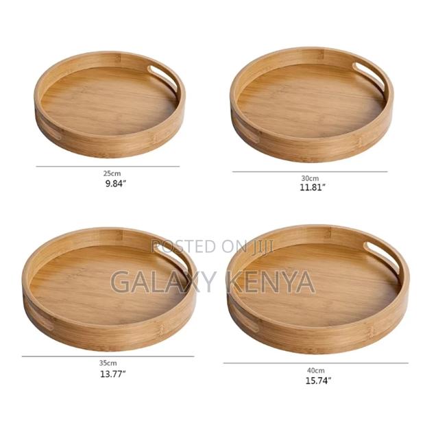 Multifunctional Big Sized 4 in 1 Bamboo Trays - thumbnail 4