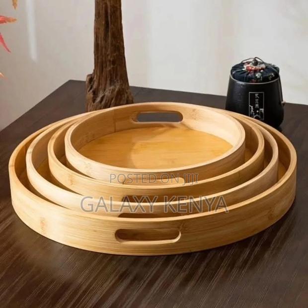Multifunctional Big Sized 4 in 1 Bamboo Trays - thumbnail 7