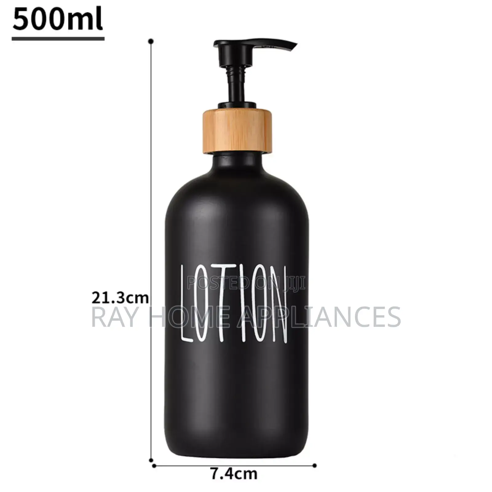 Dual Ceramic Hand Wash Soap and Lotion Dispenser With Bamboo Holder