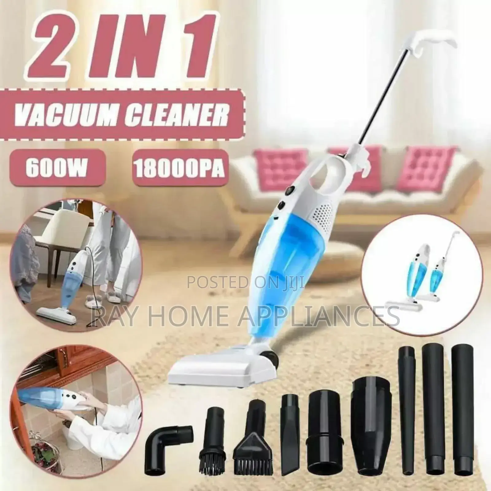 2 in 1 Multifunctional Household Handheld Dry Wet Vacuum Cleaner 600w